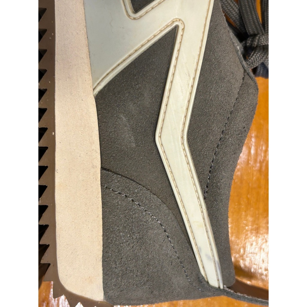 Rag & Bone Retro Runner Suede Sneakers Grey Cream Low Top Lace Up Quiet Luxury - Picture 11 of 16